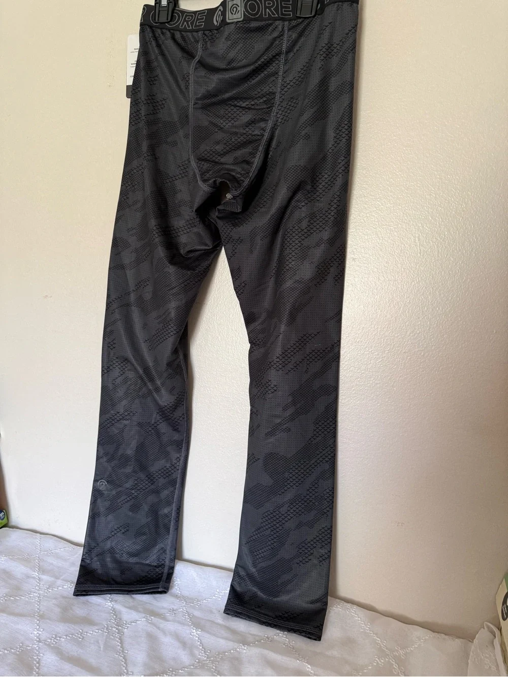 Champion Boys Black Gray Tilt Camo Performance Leggings